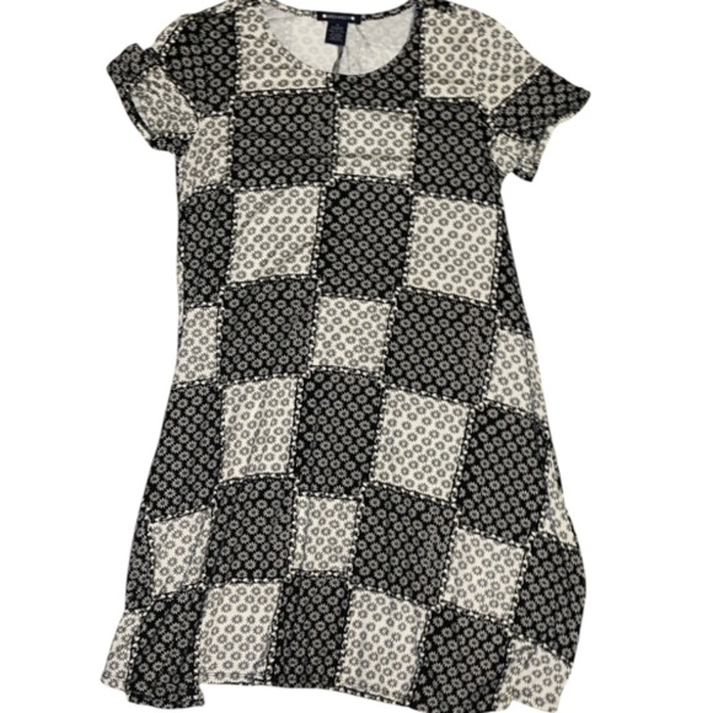 Architecture Geometric Print Swing Dress